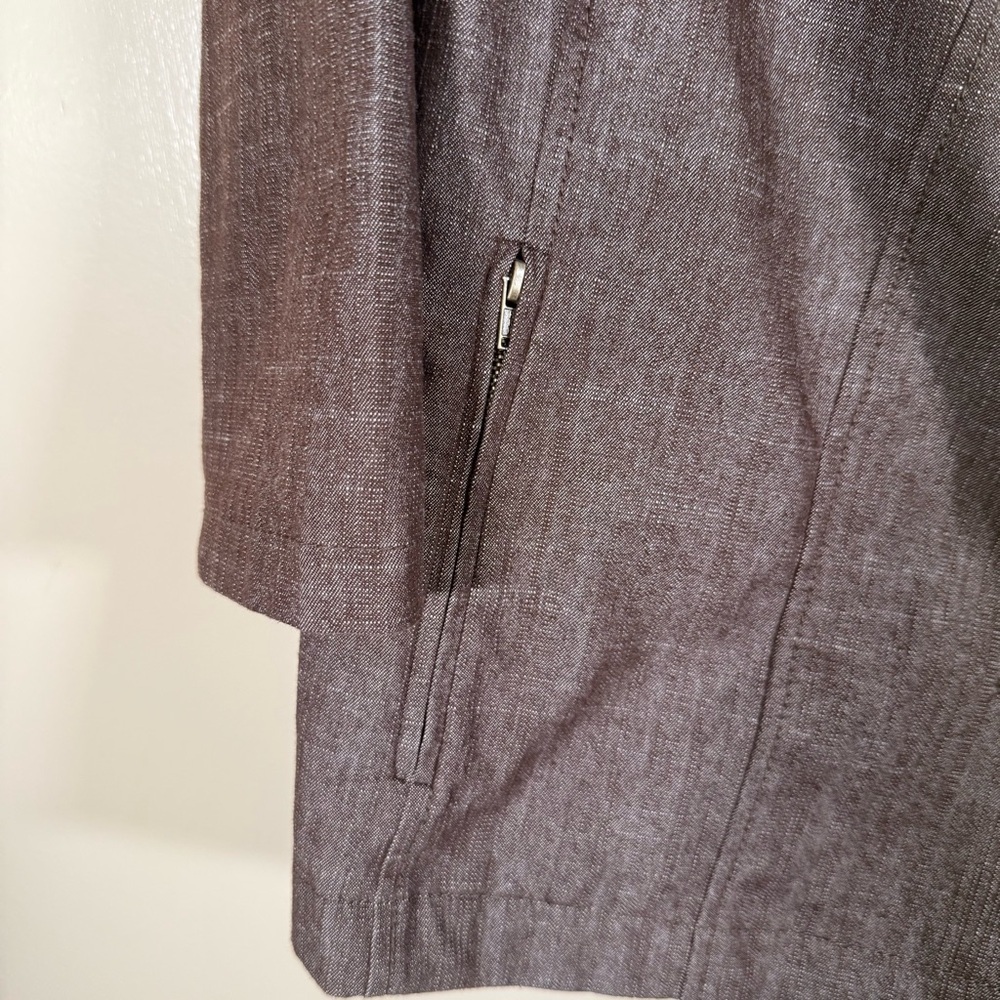 Dress Barn Open Front 3/4 Sleeve Crop Blazer Jacket Brown size 2X - Picture 4 of 8